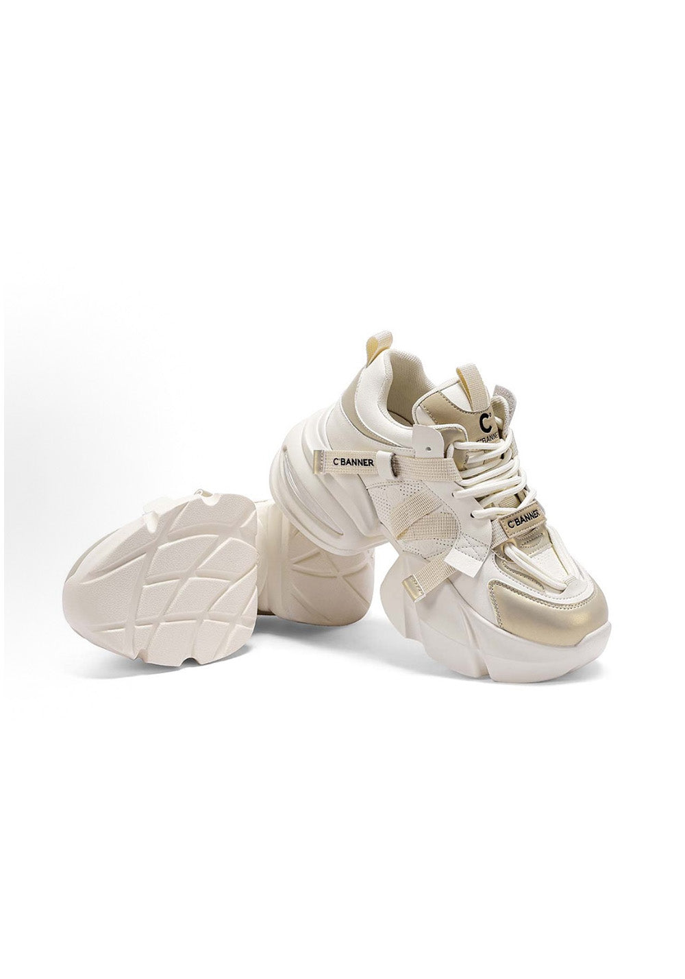 C.BANNER丨Fabric leather stitching simple casual sports dad shoes - PSYLOS 1, C.BANNER丨Fabric leather stitching simple casual sports dad shoes, Chunky Sneakers, C.BANNER, PSYLOS 1